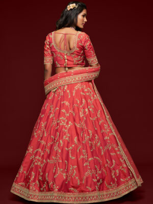 color art silk lehenga and make your wedding occasion breath-takingly grand! Color,