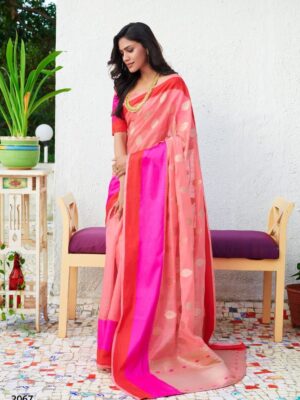 Fabric: Soft cotton silk saree with all over JEQUARED WEAVING