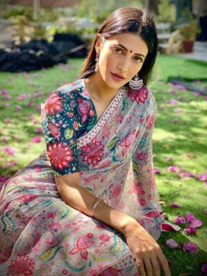 Shruti haasan * Saree on premium Georgette fabric with digital print