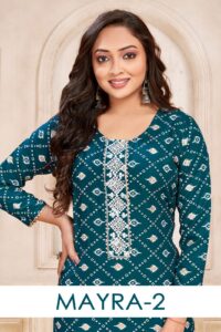 "**Mayra-2 Sangeet Knee Length Kurtis**